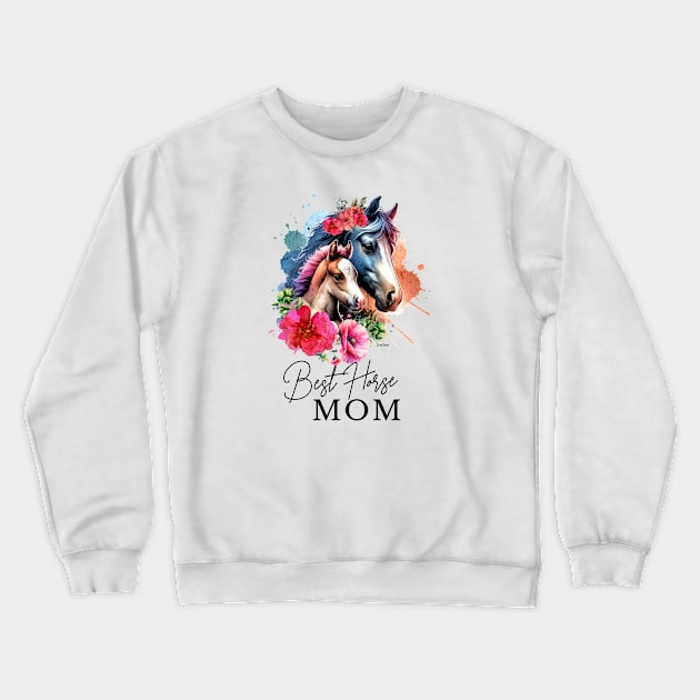 Horse Mom Crewneck Sweatshirt by BeDazzleMe